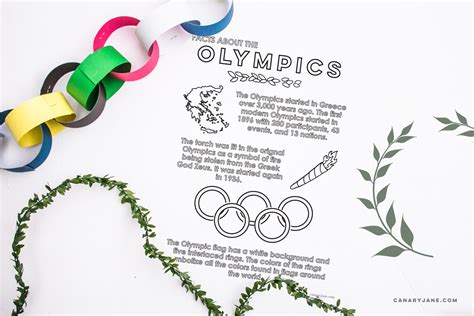 The 11 BEST Olympic Activities for Kids + Free Printables - Canary Jane