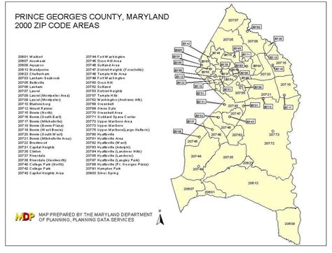 Maryland Zip Code Map Printable