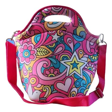 CDTek Lunchera Neoprene Termicas Vianda Infantil Bolso Escolar Color