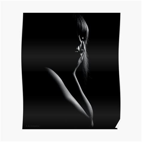 Black White Nude Female Torso Upper Body Bodyscapes Poster For