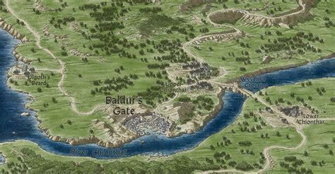 ArtStation - Baldur's Gate - Sword Coast map, John Stevenson | Baldur's ...