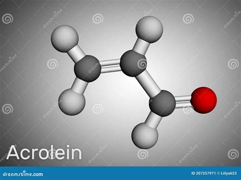 Acrolein Propenal Unsaturated Aldehyde Molecule It Is Used As A