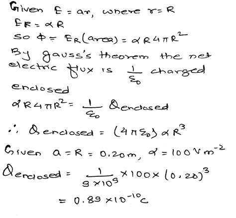 The Electric Field In A Region Is Radially Outward With Magnitude E