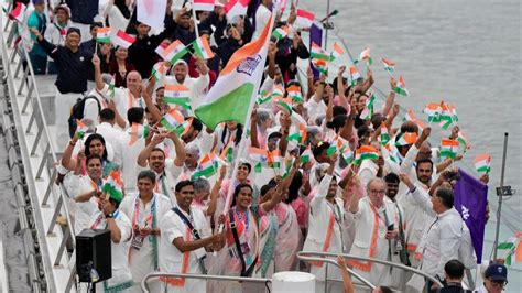 Paris Olympics Team India Lights Up Parade Of Nations