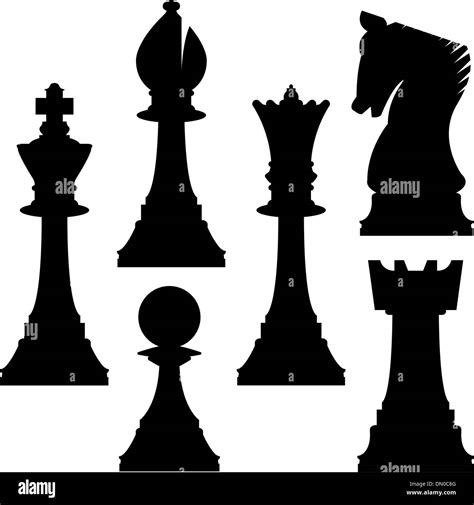 Chess Pieces Vector Silhouette Hi Res Stock Photography And Images Alamy