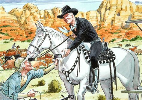 Hake S Hopalong Cassidy Comic Strip Artist Dan Spiegle Watercolor Painting