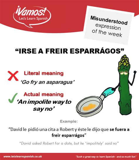 Misunderstood expression of the week Irse a freir espárragos Vamos Blog