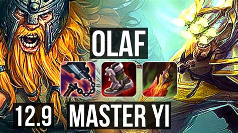 OLAF Vs MASTER YI TOP 2 0M Mastery 6 Solo Kills Godlike 300