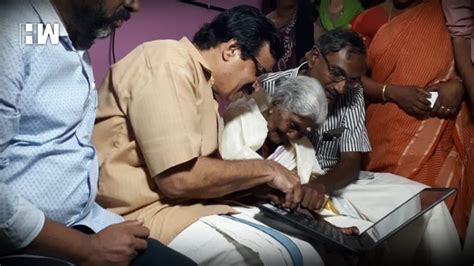 Kerala Govt Ts Laptop To The 96 Year Old Woman Who Topped Kerala Literacy Exam Hw News English