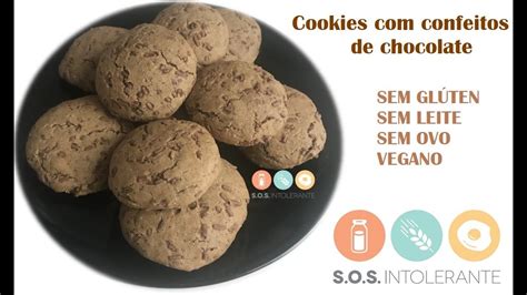 Cookies Confeito De Chocolate Sem Gl Ten Sem Lactose Vegan Youtube