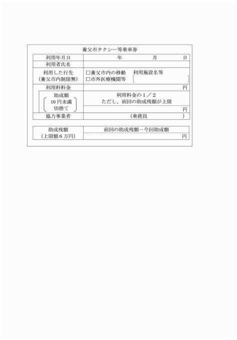 養父市タクシー等利用料助成事業実施要綱