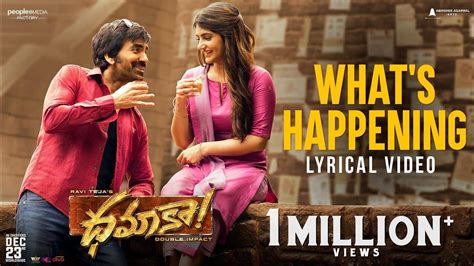 Dhamaka | Song - What's Happening (Lyrical) | Telugu Video Songs ...