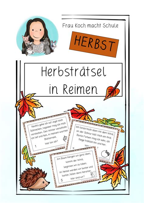 Herbstr Tsel In Reimen T Glicher Lese Rate Spa L Sungsblatt