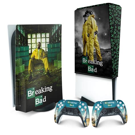 KIT PS5 Skin E Capa Anti Poeira Breaking Bad Pop Arte Skins