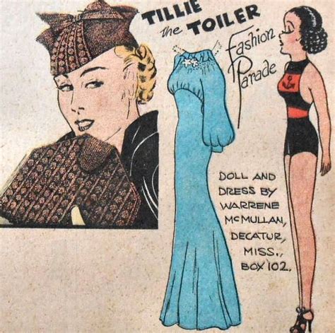 Tillie The Toiler Fashion Parade 2 28 37 Paper Dolls Vintage Paper