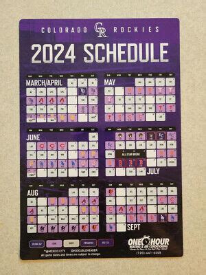 Colorado Rockies Schedule June Casey Cynthea