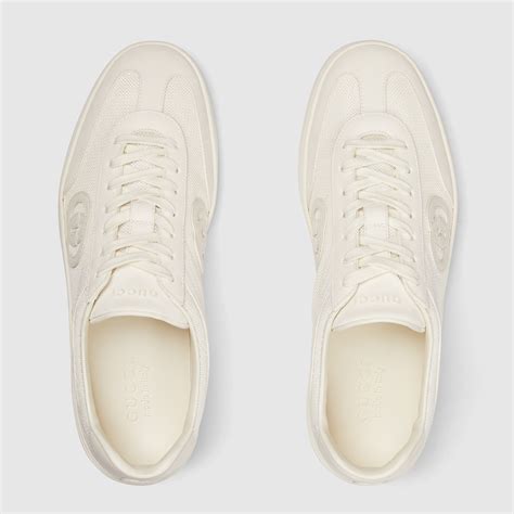 Men S Interlocking G Sneaker In White Suede Gucci Australia