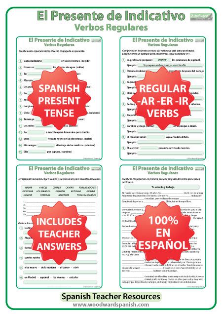 Regular Er Ir Preterite Verbs Bundle Srta Spanish Worksheets Library