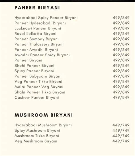 Menu Of Impulse Biryani Bhandup Mumbai