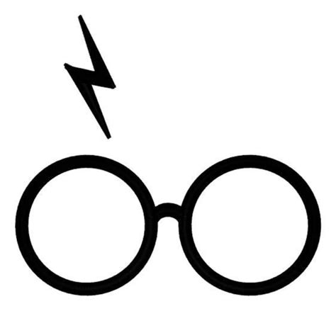 Harry Potter Glasses And Scar Embroidery File Etsy