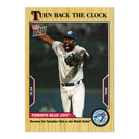 Toronto Blue Jays Mlb Topps Now Turn Back The Clock Card