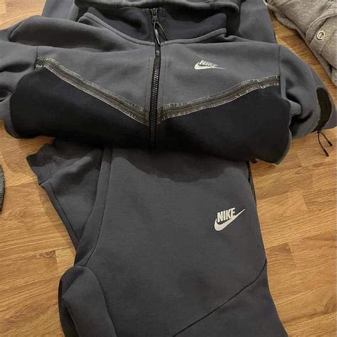 Nike tech tracksuit Size small Worn but good condition - Depop