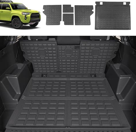 Xipoqix Trunk Mat Backrest Mat Compatible With 2010 2023 Toyota 4runner Cargo Mat