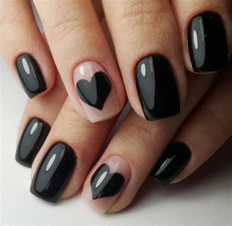 Valentine's day nails can be in any color! #Pedicure | Black acrylic nails, Black acrylic nail ...