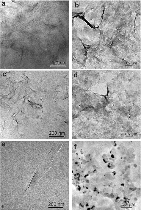 Cryo-TEM images (a,c,e) and regular TEM images (b,d,f) of assemblies ...