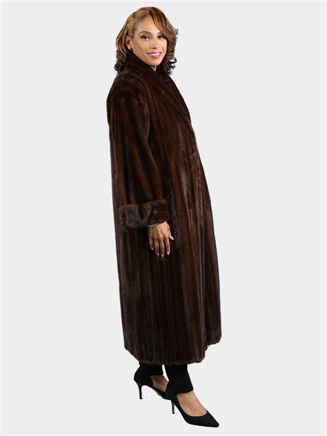 Woman S Neiman Marcus Mahogany Female Mink Fur Coat Estate Furs