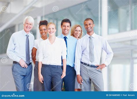 Smiling Happy Group Portrait Of Happy Multi Ethnic Business Group