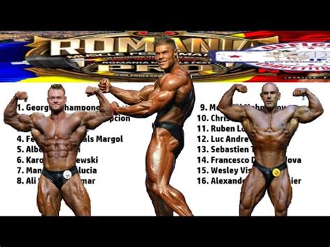 Romania Muscle Fest Pro Classic Physique Competitors List