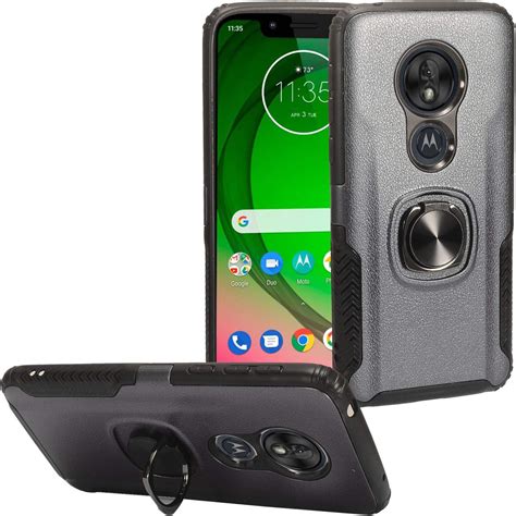 For T Mobile Revvlry Motorola Moto G7 Play G7 Optimo Xt1952 Dl Hybrid Phone Case W Ring