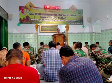 Kodim 0808 Blitar Bersama Masyarakat Gelar Peringatan Isra Miraj Nabi