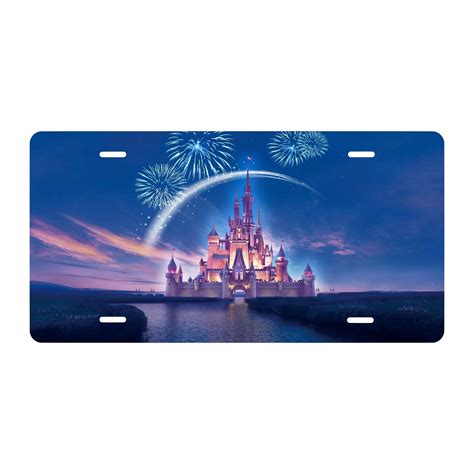 Custom Disney Princess Castle Novelty Front License Plate Mickey Princess Decorative Auto