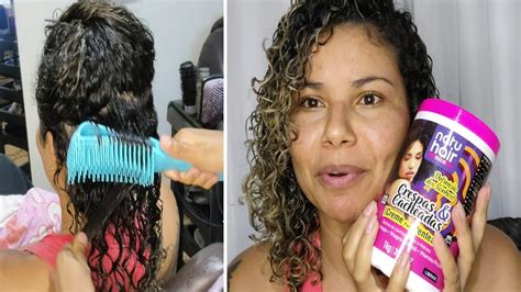 Testando Creme de Pentear Natu hair Definição de Cachos Escova