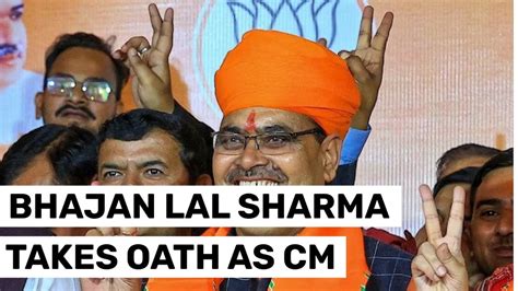 Watch Bjps Bhajan Lal Sharma Takes Oath As New Chief Minister Of