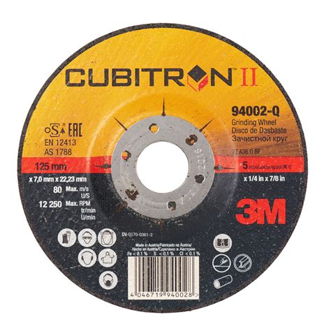 M Cubitron Ii Depressed Center Grinding Wheel T Mm X Mm X Mm