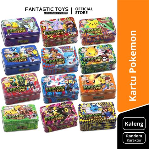 Jual Kartu Pokemon Charizard Pikachu TCG Free Kaleng Case Terbaru