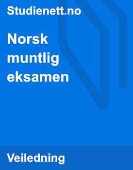 Eksempel på oppgaver til norsk muntlig eksamen