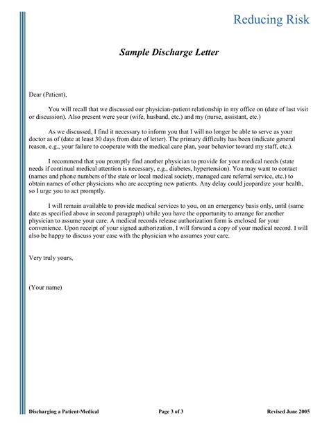 How To Write A Medical Discharge Letter Printable Templates