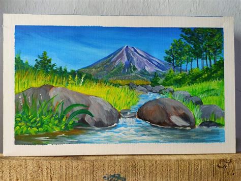 lukisan pemandangan  simple  contoh lukisan pemandangan