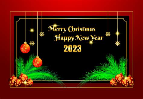 merry christmas and happy new year 2023 background design 12884154 ...