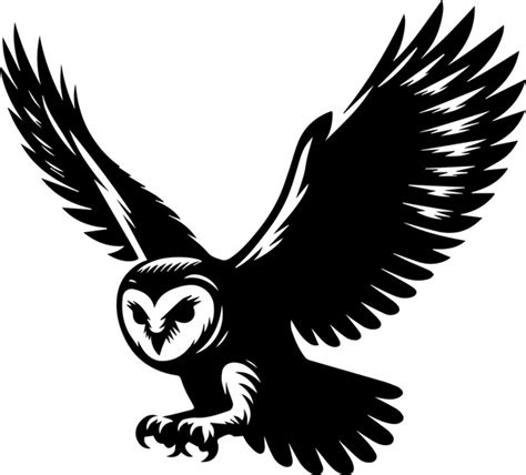 Owl Silhouette Outline Owl Silhouette Icon Stock Illustrations