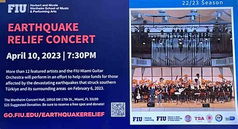 Earthquake Relief Concert on April 10, 2023