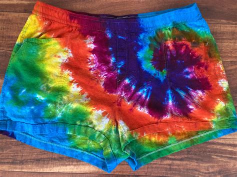 Tie Dye Rainbow Shorts Womens Size 3xl Etsy