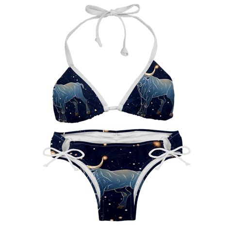 Taurus Constellation Women S Swimwear Bikini Set With Detachable Sponge