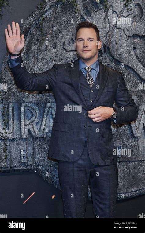 Chris Pratt Attends The Jurassic World Fallen Kingdom Premiere At Wizink Center In Madrid On