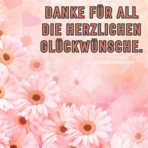 Bild danke für glückwünsche Blumen