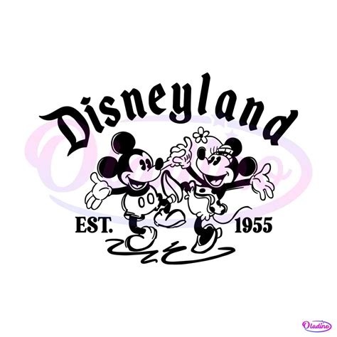 Vintage Mickey Disneyland Est 1955 Svg Cutting Digital File